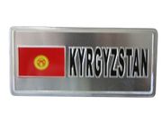KYRGYZSTAN COUNTRY FLAG SMALL METAL LICENSE PLATE DECAL STICKER EMBLEM ... NEW