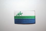 LABRADOR PROVINCIAL FLAG SMALL IRON ON PATCH CREST BADGE .. 1.5 X 2.5 INCHES .. NEW