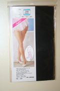 LADIES BLACK KNEE HIGH NYLON SHEER STOCKINGS  BY ANGELINA ... 90-165 LBS .... NEW IN PACKAGE