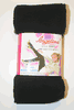 LADIES BLACK WINTER THICK TIGHTS WITH FEET BY ANGELINA 100-175 LBS ... NEW