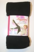 LADIES BLACK WINTER THICK TIGHTS WITH FEET BY ANGELINA 100-175 LBS ... NEW