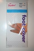 LADIES COFFEE BROWN COLOR FOOTCOVER TO BE WORN WITH OR WITHOUT HOSIERY .. NEW IN PACKAGE