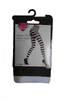 LADIES MUSIC LEGS BLACK WHITE WIDE STRIPES TIGHTS WITH FEET .. ONE SIZE FITS MOST .. STYLE 7419 .. 100-175 LBS .. New