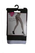 LADIES MUSIC LEGS BLACK WHITE WIDE STRIPES TIGHTS WITH FEET .. ONE SIZE FITS MOST .. STYLE 7419 .. 100-175 LBS .. New