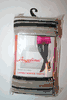 LADIES STRIPED GREY WINTER THICK TIGHTS WITH FEET ... 90-165 LBS .. NEW IN PACKAGE