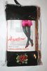LADIES WINTER THICK BLACK TIGHTS WITH ROSE ON LEG .... 90-165 LBS WITH FEET ... NEW IN PACKAGE