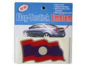 LAOS COUNTRY FLAG WAVY BUMPER DECAL STICKER EMBLEM ...
