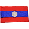 LAOS NEW COUNTRY FLAG SMALL IRON ON PATCH CREST BADGE .. NEW