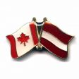 LATVIA / CANADA COUNTRY FLAG SMALL METAL FRIENDSHIP LAPEL PIN BADGE .. NEW