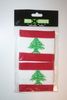 LEBANON COUNTRY FLAG SET OF 2 SWEATBANDS WRISTBANDS .. NEW