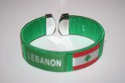 LEBANON GREEN SUPER THICK COUNTRY FLAG FLEXIBLE BRACELET WRISTBAND .. NEW