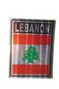 LEBANON SQUARE COUNTRY FLAG METALLIC BUMPER STICKER DECAL .. SIZE 3" X 4" INCHES .. NEW