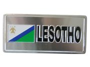 LESOTHO COUNTRY FLAG SMALL METAL LICENSE PLATE DECAL STICKER EMBLEM .. NEW