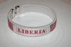 LIBERIA WHITE COUNTRY FLAG FLEXIBLE BRACELET WRISTBAND .. NEW