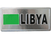LIBYA COUNTRY FLAG SMALL METAL LICENSE PLATE DECAL STICKER EMBLEM ..NEW