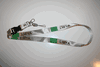 LIBYA HIGH GLOSS COUNTRY FLAG GREY LANYARD KEYCHAIN PASSHOLDER .. NEW