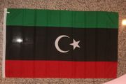 LIBYA NEW REBEL 3' X 5' LARGE COUNTRY FLAG BANNER .. NEW