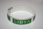 LIBYA WHITE COUNTRY FLAG FLEXIBLE BRACELET WRISTBAND .. NEW