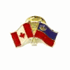 LIECHENSTEIN / CANADA COUNTRY FLAG SMALL METAL FRIENDSHIP LAPEL PIN BADGE .. NEW