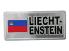 LIECHTENSTEIN COUNTRY FLAG SMALL METAL LICENSE PLATE DECAL STICKER EMBLEM .. NEW