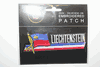 LIECHTENSTEIN COUNTRY FLAG WORD IRON ON PATCH CREST BADGE . NEW