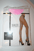 LIGHT PINK FISHNET SEAMLESS PANTYHOSE BY MUSIC LEGS .. 100-175 LBS .. NEW IN PACKAGE
