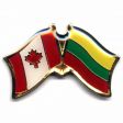 LITHUANIA / CANADA COUNTRY FLAG SMALL METAL FRIENDSHIP LAPEL PIN BADGE .. NEW