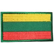 LITHUANIA COUNTRY FLAG SMALL IRON ON PATCH CREST BADGE .. NEW