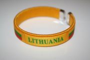 LITHUANIA YELLOW COUNTRY FLAG FLEXIBLE BRACELET WRISTBAND .. NEW