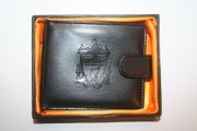 LIVERPOOL FC FOOTBALL CLUB BLACK LEATHER WALLET  .. SOCCER ... NEW