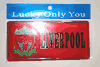 LIVERPOOL FC FOOTBALL CLUB SOCCER LICENSE PLATE STICKER ... NEW