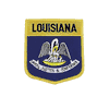 LOUISIANA USA SHIELD FLAG IRON ON PATCH CREST BADGE 3 X 3 1/2 INCHES ... NEW