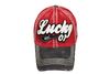 LUCKY 01 NYC RED Stone - Washed WORN Look Original Vintage HAT CAP ..Size : ONE SIZE