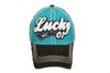 LUCKY 01 NYC TURQUOISE Stone - Washed WORN Look Original Vintage HAT CAP ..Size : ONE SIZE