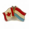 LUXEMBOURG / CANADA COUNTRY FLAG SMALL METAL FRIENDSHIP LAPEL PIN BADGE .. NEW