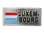 LUXEMBOURG COUNTRY FLAG SMALL METAL LICENSE PLATE DECAL STICKER EMBLEM ... NEW