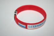 LUXEMBOURG RED COUNTRY FLAG FLEXIBLE C BRACELET WRISTBAND .. NEW