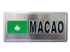 MACAO COUNTRY FLAG SMALL METAL LICENSE PLATE DECAL STICKER EMBLEM ..NEW