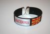 MACEDONIA BLACK SUPER THICK COUNTRY FLAG FLEXIBLE BRACELET WRISTBAND .. NEW