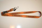 MACEDONIA BROWN COUNTRY FLAG LANYARD KEYCHAIN PASSHOLDER .... NEW