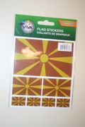 MACEDONIA COUNTRY FLAG COLLECTION OF 7 DIFFERENT STICKERS SET ... NEW
