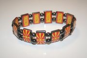 MACEDONIA COUNTRY FLAG FLEXIBLE METAL REVERSIBLE BRACELET ... NEW