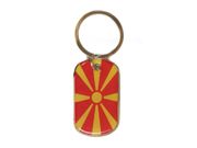 MACEDONIA COUNTRY FLAG KEYCHAIN ..HIGH QUALITY .. NEW