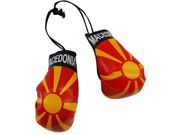 MACEDONIA COUNTRY FLAG MINI BOXING GLOVES ..HIGH QUALITY .. NEW