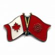 MACEDONIA OLD / CANADA COUNTRY FLAG SMALL METAL FRIENDSHIP LAPEL PIN BADGE .. NEW