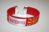 MACEDONIA RED SUPER THICK COUNTRY FLAG FLEXIBLE BRACELET WRISTBAND .. NEW