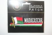 MADAGASCAR COUNTRY FLAG WORD IRON ON PATCH CREST BADGE . NEW