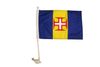 MADEIRA COUNTRY HEAVY DUTY CAR STICK FLAG .. SIZE : 12" X 18" INCH