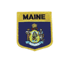 MAINE USA SHIELD FLAG IRON ON PATCH CREST BADGE 3 X 3 1/2 INCHES ... NEW