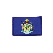 MAINE USA STATE FLAG IRON ON PATCH CREST BADGE 2 1/8 X 3 1/4 INCHES ... NEW